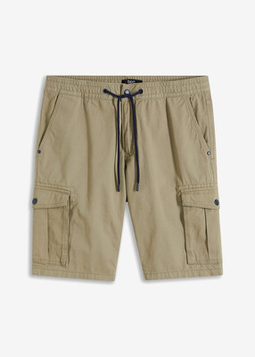 Cargo-Bermuda m elastischem Bund Regular Fit Gr. 56 New Khaki Herren-Shorts Neu*