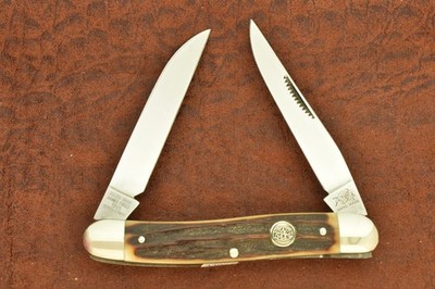BULLDOG BRAND SOLINGEN GERMANY GENUINE STAG WHARNCLIFFE MUSKRAT KNIFE (33827)