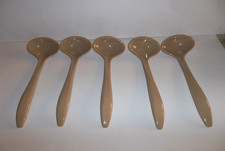 5 Vintage Tupperware Beige Ladle Condiment Ca...