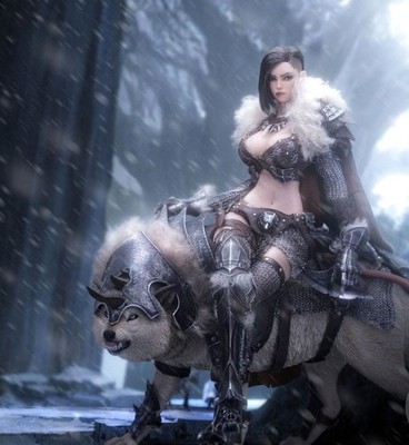 1:6 LUCIFER LFX2208C DELUXE BERSERKER COLD WINTER GIRL + WOLF - 2 HEAD EXCLUSIVE