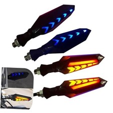 Motorcycle Turn Indicator Lights, Arrow Shape Flowing Turn Signal LED 4 PCS Red