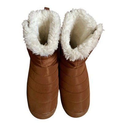 LAMO Women's Brown Water Resistant Memory Foam Puffer Boots -Alina-Chestnut 
