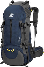 50L Waterproof Hiking Backpack with Rain Cover - Outdoor Sport Daypack