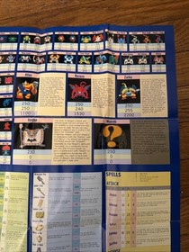 World of Dragon Warrior II (2) Map Poster Insert Video Game Nintendo NES Vintage