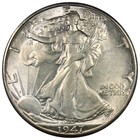 1947-D Walking Liberty Half Dollar UNC+ Uncirculated Details Scratches A2764
