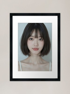 Transparent Cleopatra Bob Portrait  Framed Wall Art Poster Canvas Print Picture