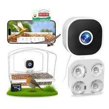 Vigytek Smart Bird Feeder Camera with Glass Suction Cup, 2K HD Wired Bird 