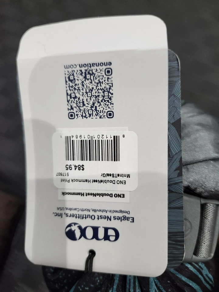 Impresionante nuevo ENO - Hamaca - DoubleNest® Mountains to Sea/Grey - ENO-DNP340 Foto 2 de 4