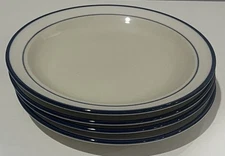 Set of 4 Elegance II Collection Mariner Blue Dessert/Bread Plates Japan MINT