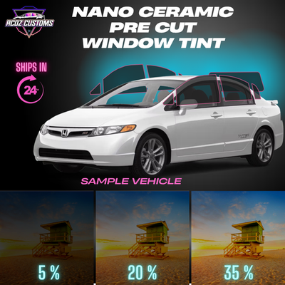#ad Nano Ceramic PreCut Window Tint Film for Civic Sedan 2006 2011 All SidesBack $80.00