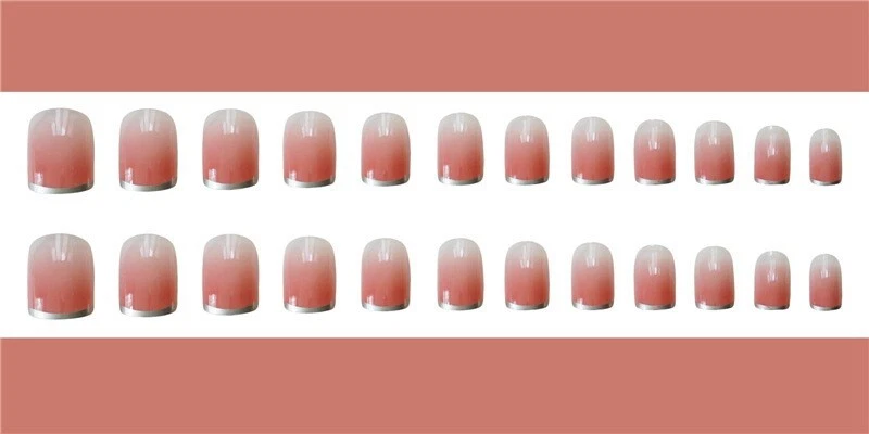 Full Acrylic Nails Glitter False Nails 4 design Fake 24pcs Red shimmer Christmas - Image 4 of 4