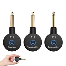 A13 Wireless Guitar System 2.4GHz Transmitter Receiver for Electric/Acoustic ...