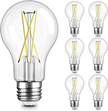 6 Pack A19 Vintage LED Edison Bulbs, Dimmable, 60W Equivalent, High Brightness 4
