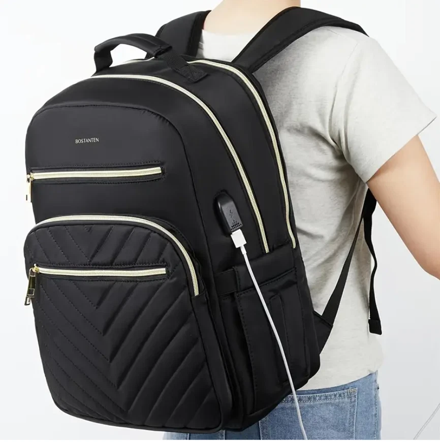 Kenneth Cole Reaction Chelsea Chevron Quilted 15'' Laptop Backpack - Image 4 of 4