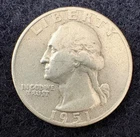 1951-D Washington Quarter, silver, combined shipping, INV:2177