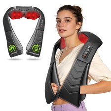 Cordless Shiatsu Neck and Back Massager, Electric Shoulder Massager with Heat...