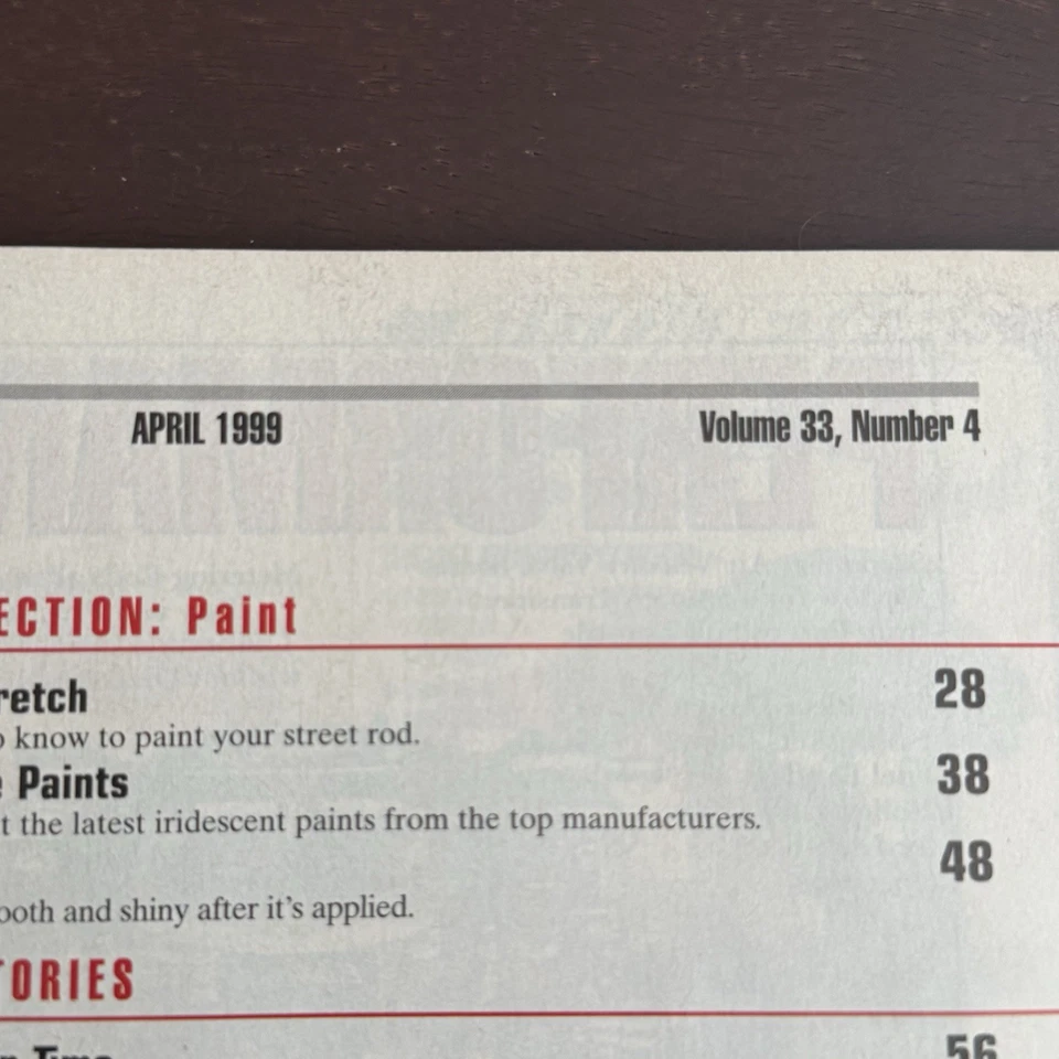 Rod & Custom Magazine April 1999 Tim Allen 1946 Ford Cover Centerfold Vol. 33 #4 - Image 4 of 4