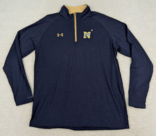 Under Armour Navy Midshipmen 1/4 Zip Pullover Men's XL Blue Gold Sideline NCAA