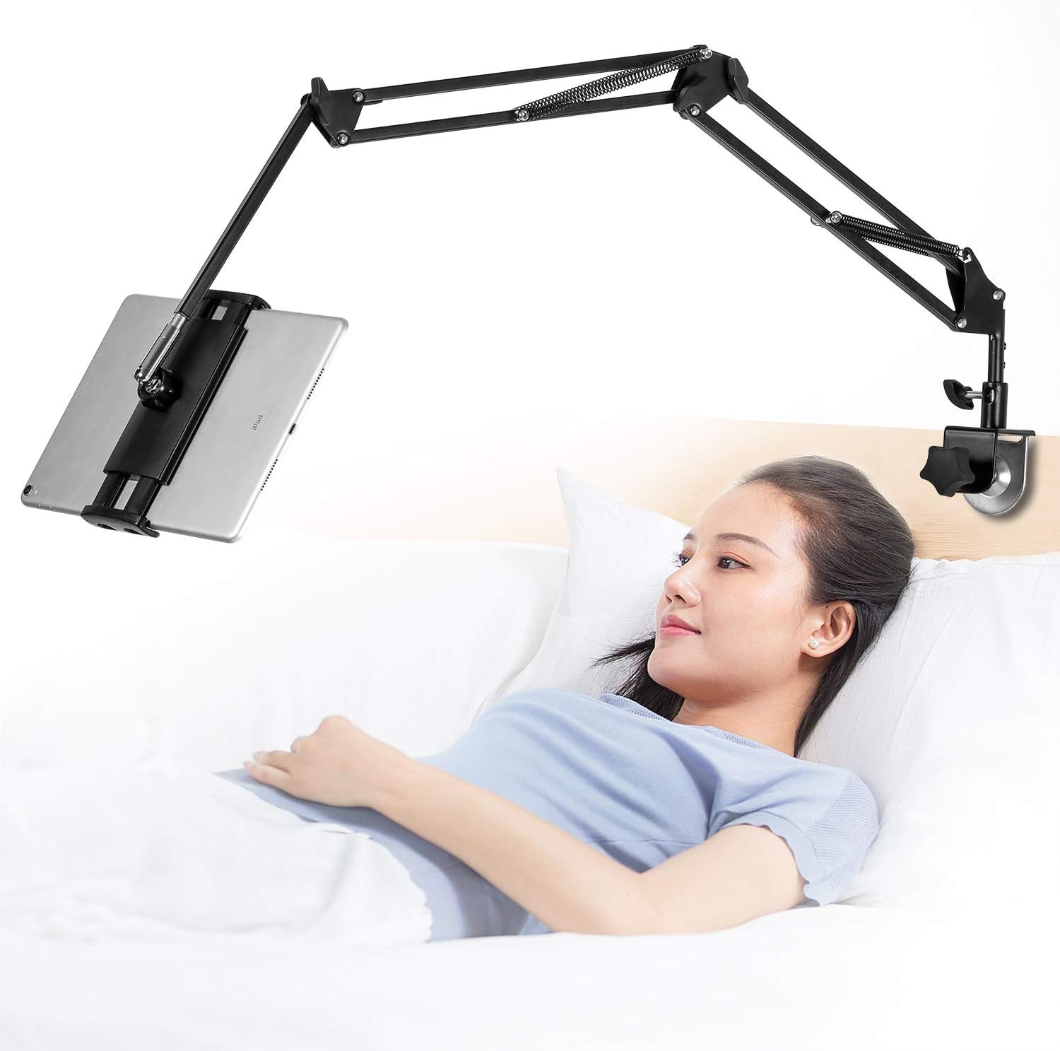 Tablet Stand Adjustable,Foldable Tablet Stand for Bed, Aluminum Universal Flexib