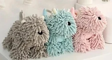 Adorable Soft Chenille Dog / Puppy Hand Towel for Kitchen or Bath