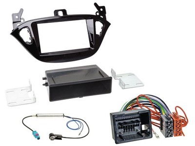 Installation set DIN car radio for Opel Adam from 13 Corsa E from 15 shelf