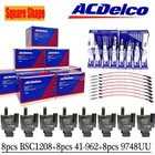 Square Ignition Coil + Spark Plug Wire For Chevy GMC 4.8/5.3/6.0/8.1L Pack 8 u%