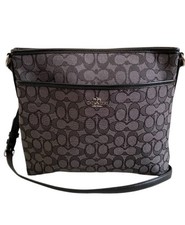 Coach Signature Canvas File Crossbody Bag No Hangtag 