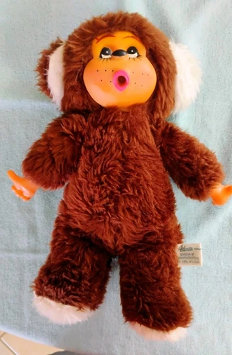 Atlanta Gerber 10" Thumb Sucker Monkey Monchichi Type Plush Vintage 1980's