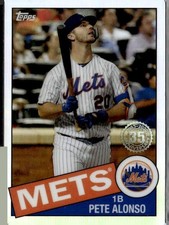 2020 Topps Chrome #85TC-18 Pete Alonso 1985 Topps Baseball