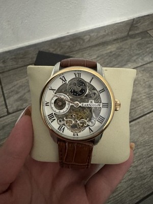 Thomas Earnshaw Longitude Men's Automatic Skeleton Watch ES-8006-08, Fine Brown