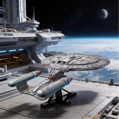 U.S.S. Enterprise NCC-1701-D (10356) 3600 Teile Bausteine mit Figuren