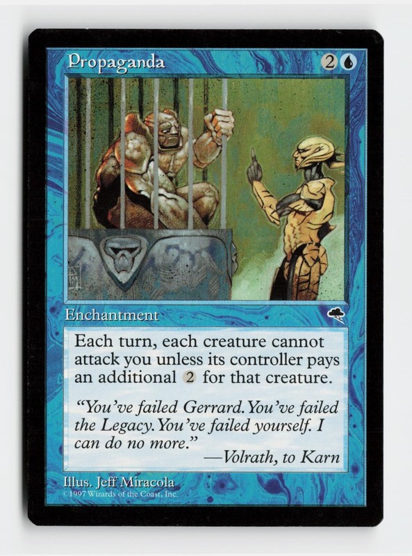 Propaganda Uncommon Tempest Magic: The Gathering Cards