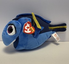 TY Disney Sparkle Beanie Babies Dory Plush Stuffed Animal Pre Owned With Tags