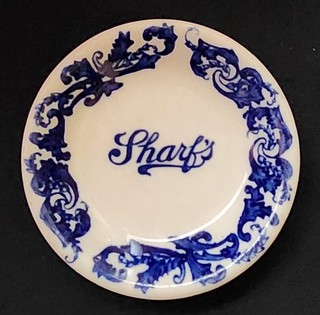 Shenango Pat Burro Blu anni '40 per Sharf's Restaurant a Phoebus Virginia