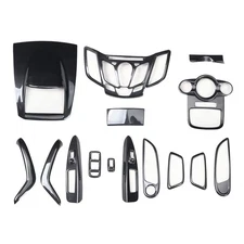 For Ford Fiesta 2009-2013 Plastic  Accessories Car Interior Door Trims Stickers