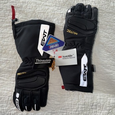 EWT MUTEC winter snowmobile gloves, Large, NWT, Black with tall gauntlet cuff