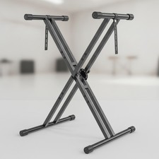 Keyboard Stand, Iron Digital Piano Stand with Locking Straps - Heavy Duty, Do...