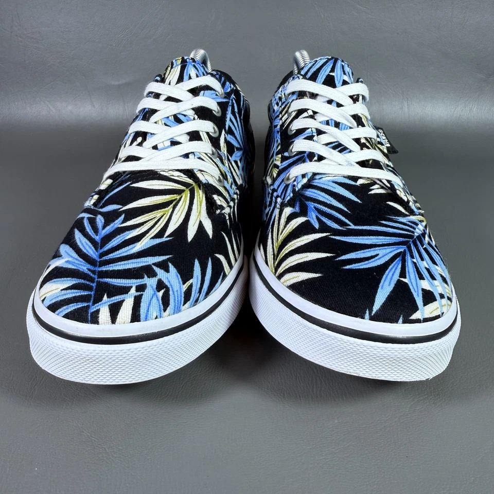 Vans Ortholite Zapatos Para Mujer 8 Tropicales Florales Negros Azules Zapatillas de Patín con Cordones Foto 4 de 4