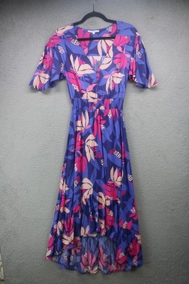 Abel the Label Anthropologie Flutter Sleeve Hi Lo Maxi Dress-Size XS-Beachy-BOHO