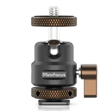 Mini Ball Head 1/4 Tripod Head DSLR Adapter for Action Monitors Light Microphone