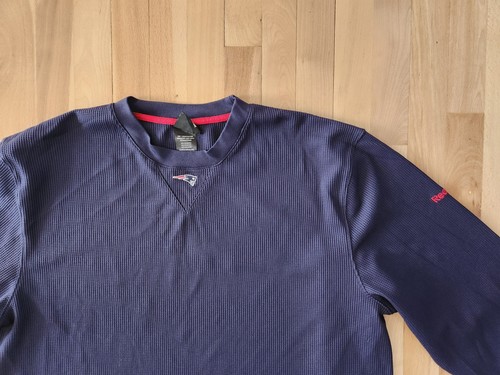 NFL Patriot's New England 2XL Waffle Thermal Shirt Embroidered Logo Reebok - Picture 2 of 5