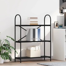 Image of WALPLUS Bookshelf Black Oak 80x30x109 cm Engineered Wood Storage Unit