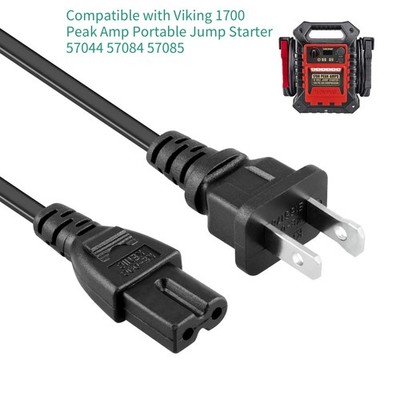 AC Power Cord for Viking 1700 Peak Amp Portable Jump Starter 57044 57084 57085