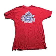 Vintage 1970s Snap On Tools T-Shirt Large Red 70s Single Stitch USA Made Tee