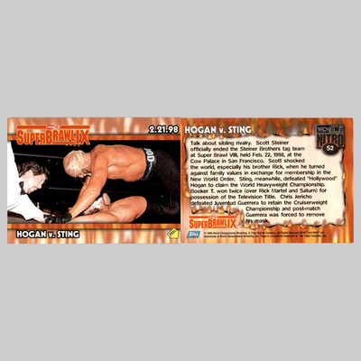 Hogan vs Sting #S2 1999 Topps WCW/nWo Nitro Stickers Wrestling