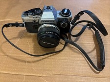 Olympus OM10 35mm SLR Film Camera w Zuiko 50mm 1.8 Lens Untested