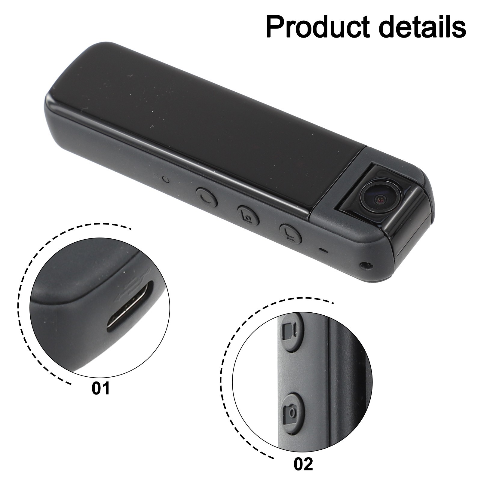 WiFi 1080P Body Camera CS05 with 180 Degree Lens and Expandable Storage