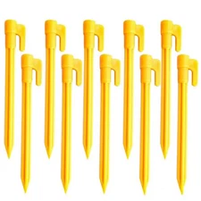 10Pcs Tent Ground Stakes Pegs Camping Soil Patio Gardening Heavy Duty Stake E