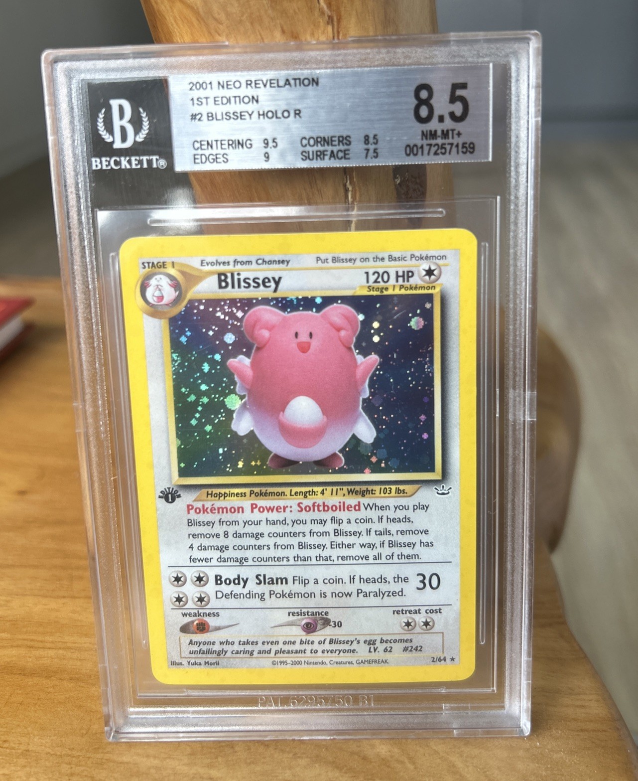 Pokemon TCG Blissey - Neo Revelation 2/64  Holo Rare 1st Edition BGS 8.5