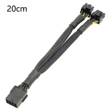 Black Power Extension Cable 8-pin For PCI-E to 2x 6+2-pin for Video Card Mining